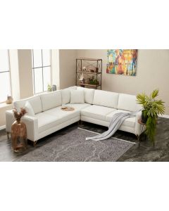 ATELIER DEL SOFA Ugaona garnitura Berlin, krem/zlatna