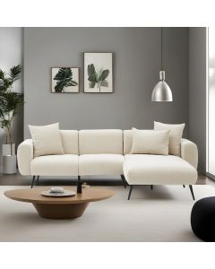 ATELIER DEL SOFA Ugaona garnitura Side, desna, krem