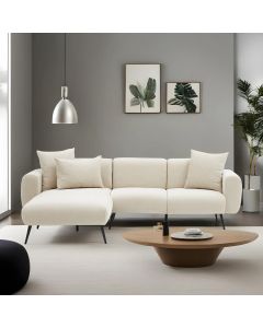ATELIER DEL SOFA Ugaona garnitura Side, leva, krem
