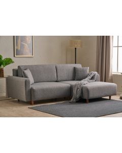 ATELIER DEL SOFA Ugaona garnitura Mane, desna, siva