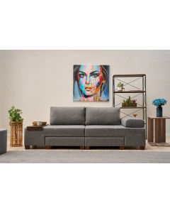 ATELIER DEL SOFA Trosed Perenna Linen, siva