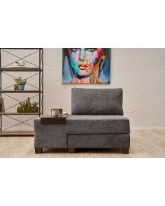 ATELIER DEL SOFA Fotelja na razvlačenje Perenna Chenille, leva, siva