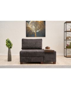 ATELIER DEL SOFA Fotelja na razvlačenje Perenna Chenille, desna, antracit