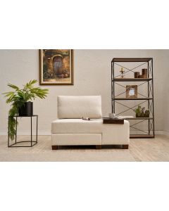 ATELIER DEL SOFA Fotelja na razvlačenje Perenna Chenille, desna, krem