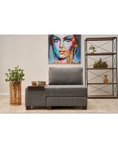 ATELIER DEL SOFA Fotelja na razvlačenje Perenna Linen, leva, siva