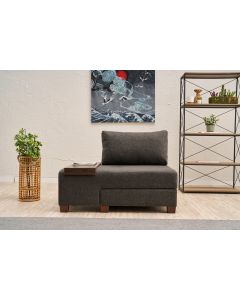 ATELIER DEL SOFA Fotelja na razvlačenje Perenna Linen, leva, antracit