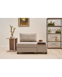 ATELIER DEL SOFA Fotelja na razvlačenje Perenna Linen, desna, krem