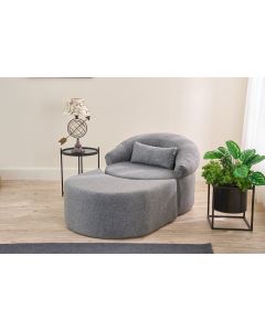 ATELIER DEL SOFA Fotelja Pitta, siva