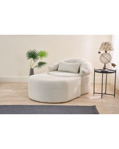 ATELIER DEL SOFA Fotelja Pitta, krem