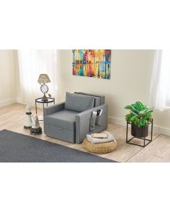 ATELIER DEL SOFA Fotelja na razvlačenje Saros, siva