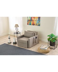 ATELIER DEL SOFA Fotelja na razvlačenje Saros, braon