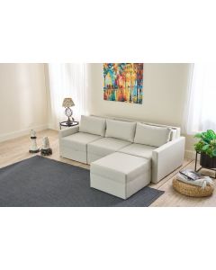 ATELIER DEL SOFA Ugaona garnitura Saros, krem