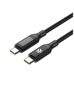 CELLY Kabl USB-C na USB-C 100W sa LED displejem - USBCUSBC100WLED
