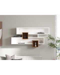 HANAH HOME Zidna polica Karen, braon/bela - 835PUQ1607