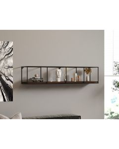 HANAH HOME Zidna polica Miray, crna/braon - 835PUQ1616