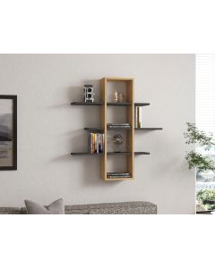 HANAH HOME Zidna polica Ardo, braon/antracit