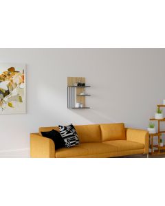HANAH HOME Zidna polica Nezma, svetlobraon/antracit - 835PUQ1646