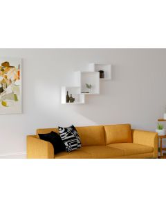 HANAH HOME Zidna polica Silver, bela