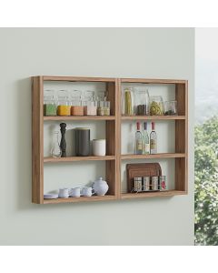 HANAH HOME Zidna polica Hexa, braon