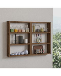 HANAH HOME Zidna polica Hexa, braon