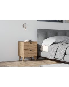 HANAH HOME Noćni ormarić Kada, braon