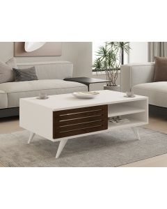 HANAH HOME Klub sto Grande, braon/bela