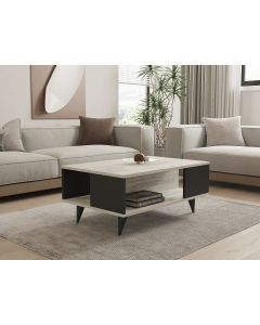 HANAH HOME Klub sto Seda, antracit/bež - 835PUQ2834