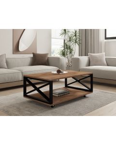 HANAH HOME Klub sto Refia, braon/crna - 835PUQ2835