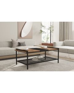 HANAH HOME Klub sto Mata, braon/crna - 835PUQ2865