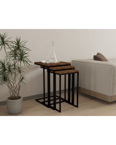 HANAH HOME Set stolova Pino, braon/crna - 835PUQ2904