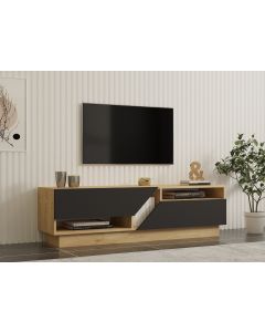 HANAH HOME TV komoda Yaprak, braon/crna - 835PUQ3057