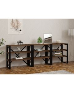 HANAH HOME Komoda Prof, braon/crna