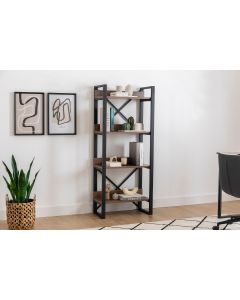 HANAH HOME Polica za knjige Adisa, braon/crna - 835PUQ3610