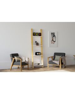 HANAH HOME Polica Fayko, bela/svetlobraon