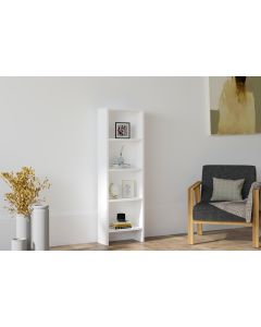 HANAH HOME Polica za knjige Barkin, bela - 835PUQ3620