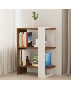 HANAH HOME Polica za knjige Gaye, bela/braon - 835PUQ3635
