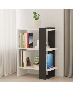 HANAH HOME Polica za knjige Funda, bela/siva - 835PUQ3642