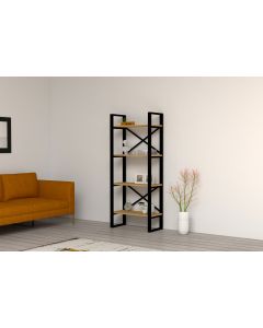HANAH HOME Polica za knjige Alaro, krem/crna - 835PUQ3650