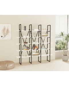 HANAH HOME Polica za knjige Beylerbeyi, bela/antracit