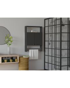 HANAH HOME Zidni kupatilski ormarić Ela, antarcit