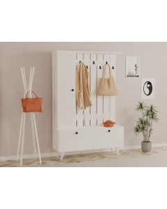 HANAH HOME Ormar za predsoblje sa čivilukom Lala, bela