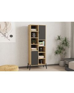 HANAH HOME Polica za knjige Otranto, krem/antracit - 835PUQ5306