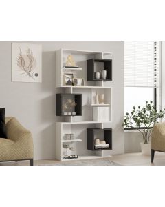 HANAH HOME Polica za knjige Icardi, bela/antracit - 835PUQ5317