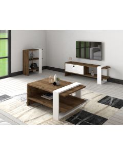 HANAH HOME Set nameštaja za dnevnu sobu Gaye, braon/bela