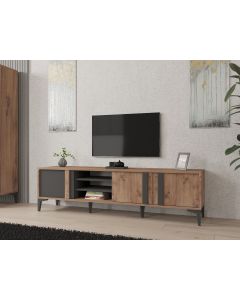 HANAH HOME TV komoda Mengü, braon/crna