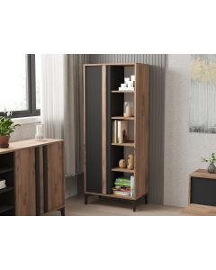 HANAH HOME Polica Iraz, braon/crna