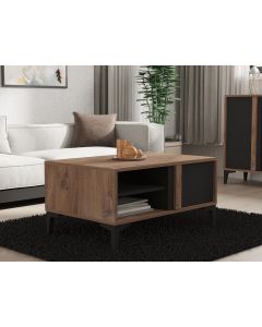 HANAH HOME Klub sto Sonay, braon/antracit