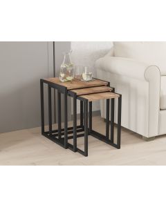 HANAH HOME Set klub stolova Tali, crna/braon