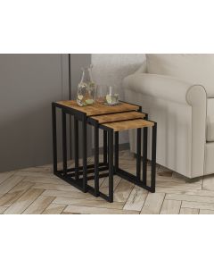 HANAH HOME Set klub stolova Tali, crna/braon