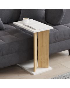 HANAH HOME Pomoćni stočić Lun, svetlo braon/bela